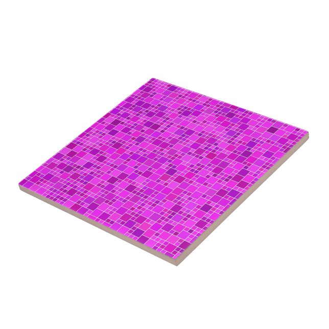 Lila rosa Mosaik Design Keramik Tile Fliese (Seite)