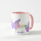 Lila rosa Muster Butterfly Personalisierter Schwun