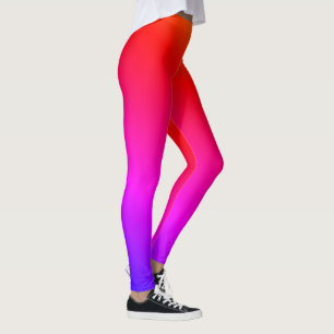 Lila Rosa Neonlicht-Verlauffarbene Party-Leggings Leggings