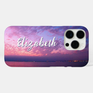 Lila rosa Ocean Sunset Foto Name Script Modern title_seo2