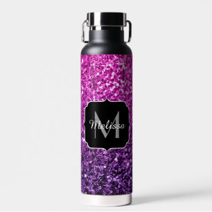Lila Rosa Ombre-falscher glänzender Glitter Funkel Trinkflasche