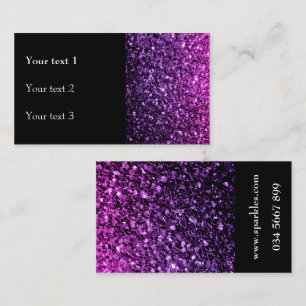 Lila Rosa Ombre glänzend Glitter funkelt und schwa Visitenkarte