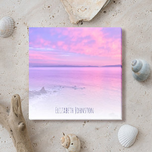 Lila rosa Ozean California Sunset Foto Custom Post-it Klebezettel
