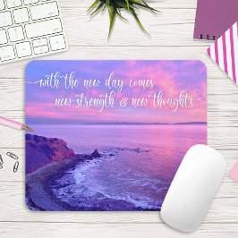 Lila Rosa Ozean Sonnenuntergang Foto Inspiration Z Mousepad