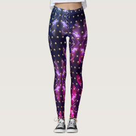 Lila rosa Passionsglätten aus Metall + Atomen Legg Leggings