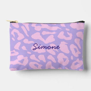 Lila rosa Personalisiertes Mädchen Zubehörtasche