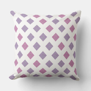 Lila/rosa Reversible Diamant Glitzer Kissen
