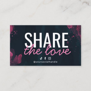 Lila Rosa Share der Liebe-Referenzkarte Visitenkarte