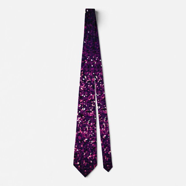 Lila rosa Sparkle Abstrakte Glitzer Muster Geschen Krawatte (Vorderseite)