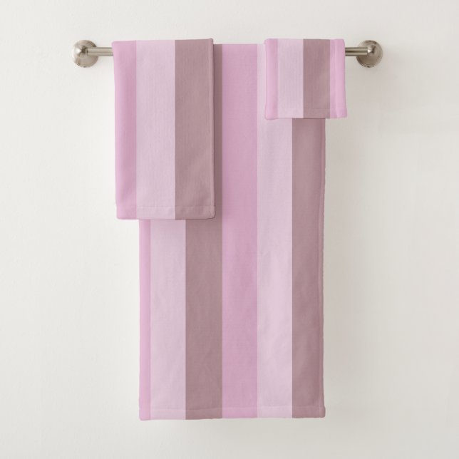 Lila rosa Streifen Ombre Badhandtuch Set (Insitu)