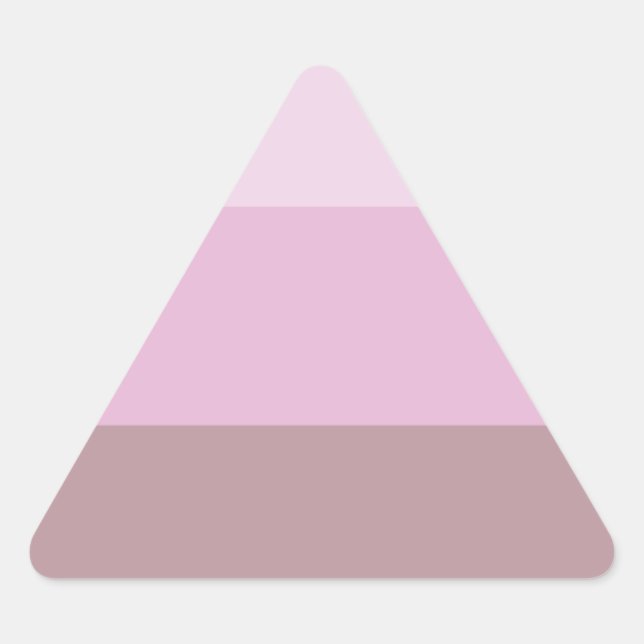 Lila rosa Streifen Ombre Dreieckiger Aufkleber (Vorderseite)