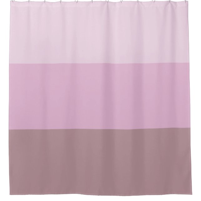 Lila rosa Streifen Ombre Duschvorhang (Vorderseite)