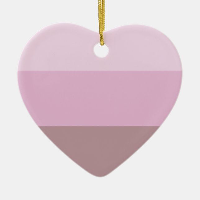 Lila rosa Streifen Ombre Keramik Ornament (Vorne)