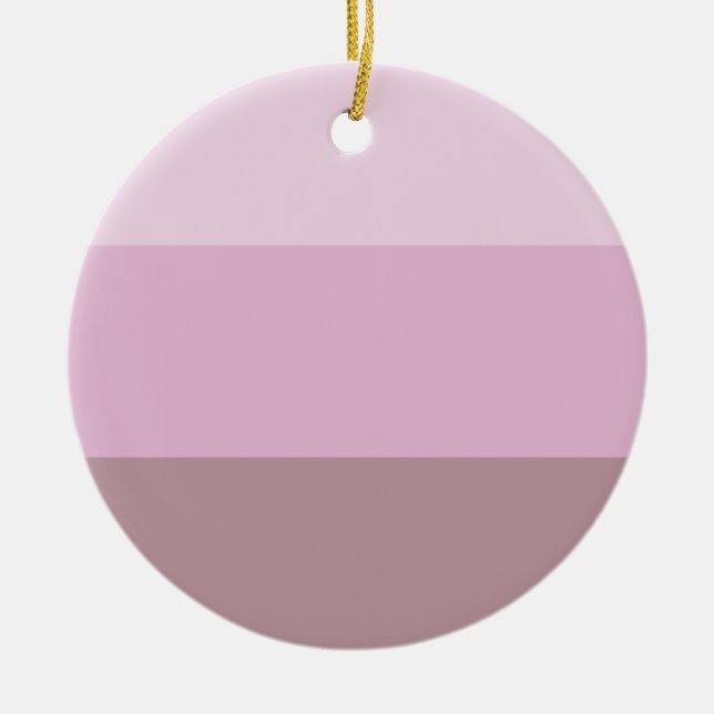Lila rosa Streifen Ombre Keramik Ornament (Vorne)