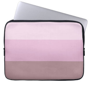 Lila rosa Streifen Ombre Laptopschutzhülle
