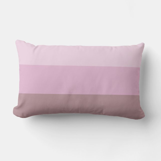 Lila rosa Streifen Ombre Lendenkissen (Vorderseite)