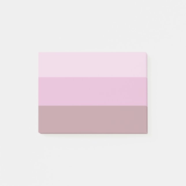 Lila rosa Streifen Ombre Post-it Klebezettel (Vorderseite)