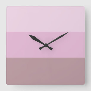 Lila rosa Streifen Ombre Quadratische Wanduhr
