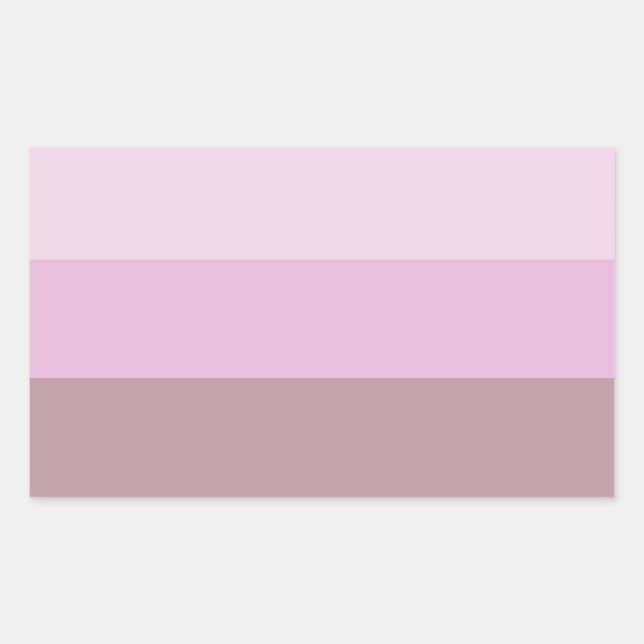 Lila rosa Streifen Ombre Rechteckiger Aufkleber (Vorderseite)