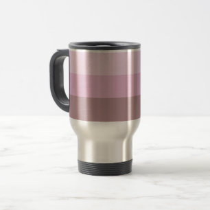 Lila rosa Streifen Ombre Reisebecher