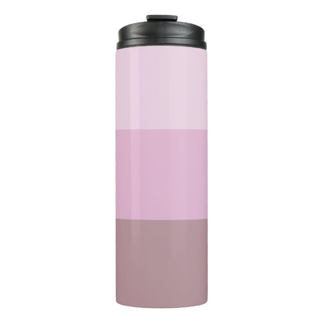 Lila rosa Streifen Ombre Thermosbecher (Vorderseite)
