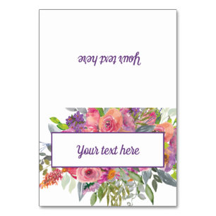 Lila Rosa Tischnummer