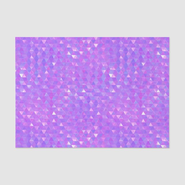 Lila rosa Trenddreiecke Geometrisches Party Seidenpapier (Vorderseite)