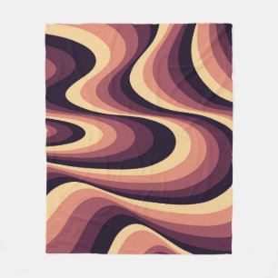 Lila, rosa und beige abstrakte, wirbelfarbene Gest Fleecedecke