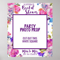 Lila Rosa und blaue Blume Brautparty Foto Prop