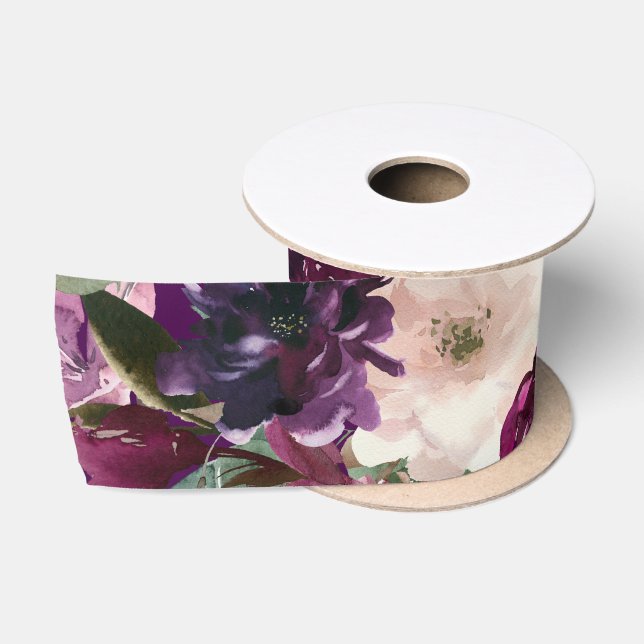Lila, rosa und cremefarbene Satin-Band Satinband (Spule)
