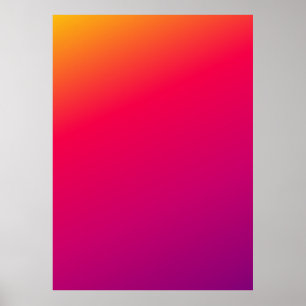 Lila, rosa und gelbe Gradientenabdeckung Poster