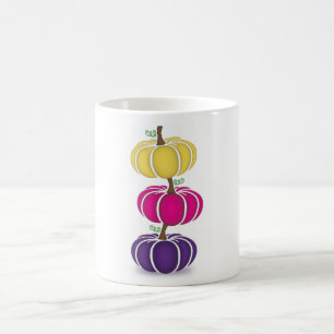 Lila, rosa und gelbe Pumpkin-Tasse Kaffeetasse