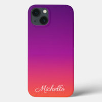 Lila, rosa und orangefarbene Farbskala ombre Case 