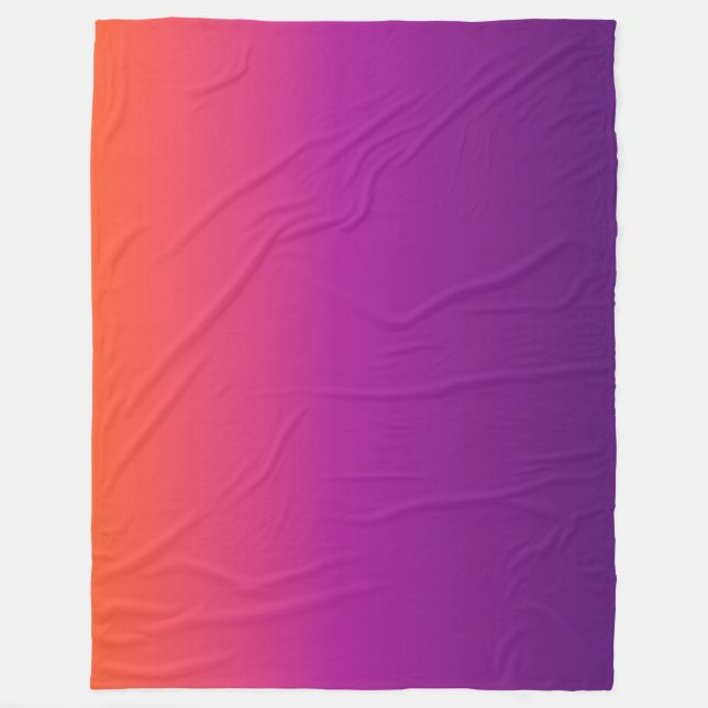 Lila, rosa und orangefarbene Farbvarianten Fleecedecke (Vorderseite)