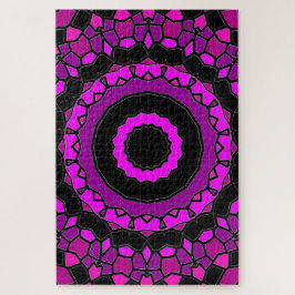 Lila Rosa- und Schwarzkaleidoskopmuster