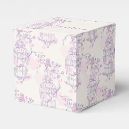 Lila rosa Vogel Danke Gastgeschenk Hochzeit Box Geschenkschachtel