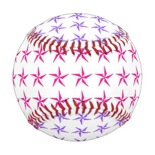 Lila rosa Weiß hat Baseball in der Hauptrolle