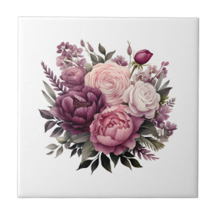 Lila Rosa Weiße Florale Badezimmer Küche Renovieru Fliese