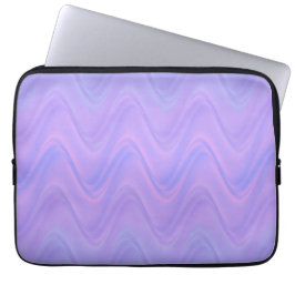 Lila Rosa Wellenlinienmuster Laptopschutzhülle
