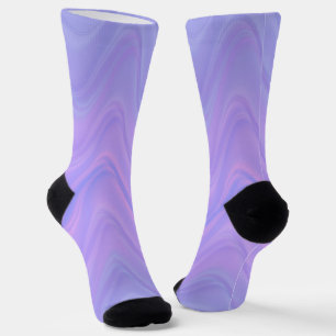 Lila Rosa Wellenlinienmuster Socken