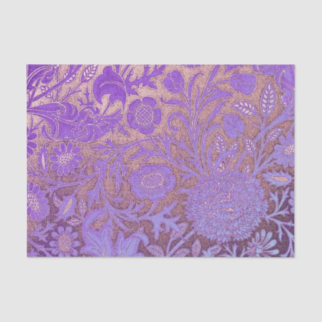 Lila, rosa, Wiiliam Morris umgestaltet, Jugendstil Seidenpapier (Vorderseite)