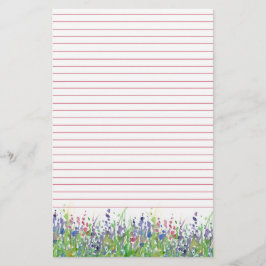 Lila, rosa Wildblumen Briefpapier