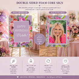 Lila Rosa Wilde Blumen Alles Gute zum Geburtstag F