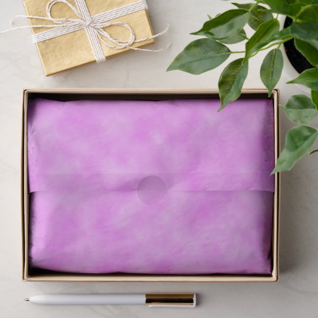 Lila, rosafarbene Wolken, Abstraktes Kunstdesign Seidenpapier (Geschenk)