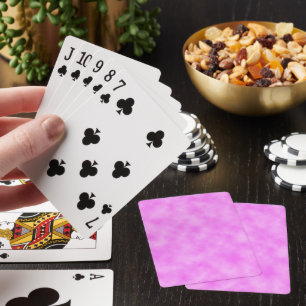 Lila, rosafarbene Wolken Abstraktes Kunstmuster Spielkarten