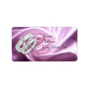 Lila Rose-Adresse Hochzeitsmarken Adressaufkleber