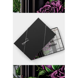 Lila Rose am Fenster - gotische Hochzeit Gästebuch