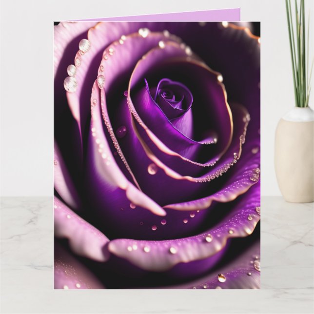 LILA ROSE ART BIRTHDAY Grußkarte Karte (Vorderseite)