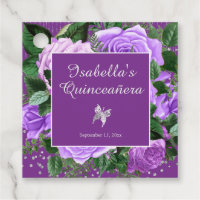 Lila Rose Blume Silberschmetterling Quinceañera