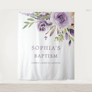 Lila Rose Blume Taufe Tapesti Wandteppich